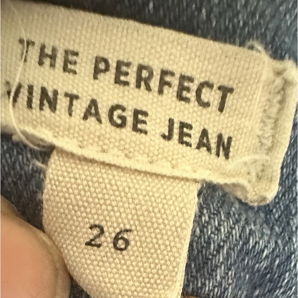 Madewell The Perfect Vintage Jean Women's 26 Distressed Raw Hem High Rise Blue - Picture 7 of 8